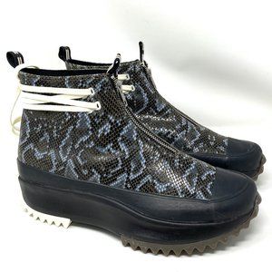 Converse Run Star Hike Platform Blue Black White Egret Women Sneakers 170057C